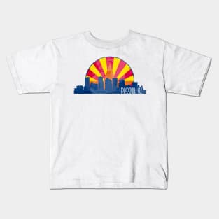 Phoenix Skyline Arizona Flag Design Kids T-Shirt